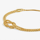 Chain Knot Bracelet Bar in Gold Plating - WowCornwall