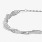 Snake Chain Bracelet Bar in Silver Plating - WowCornwall