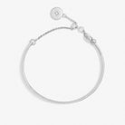 Cubic Zirconia Bangle Bracelet Bar in Silver Plating - WowCornwall