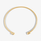 Halo Pearl Cubic Zirconia Bangle in Gold Plating - WowCornwall