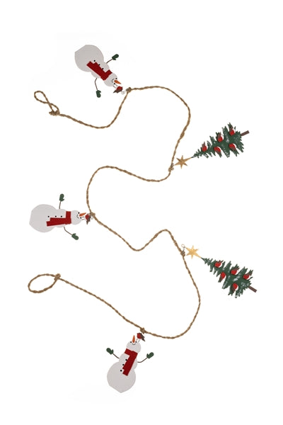Happy snowman garland - WowCornwall