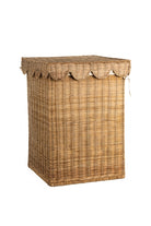 Rattan Lidded Laundry Basket - WowCornwall