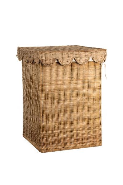 Rattan Lidded Laundry Basket - WowCornwall