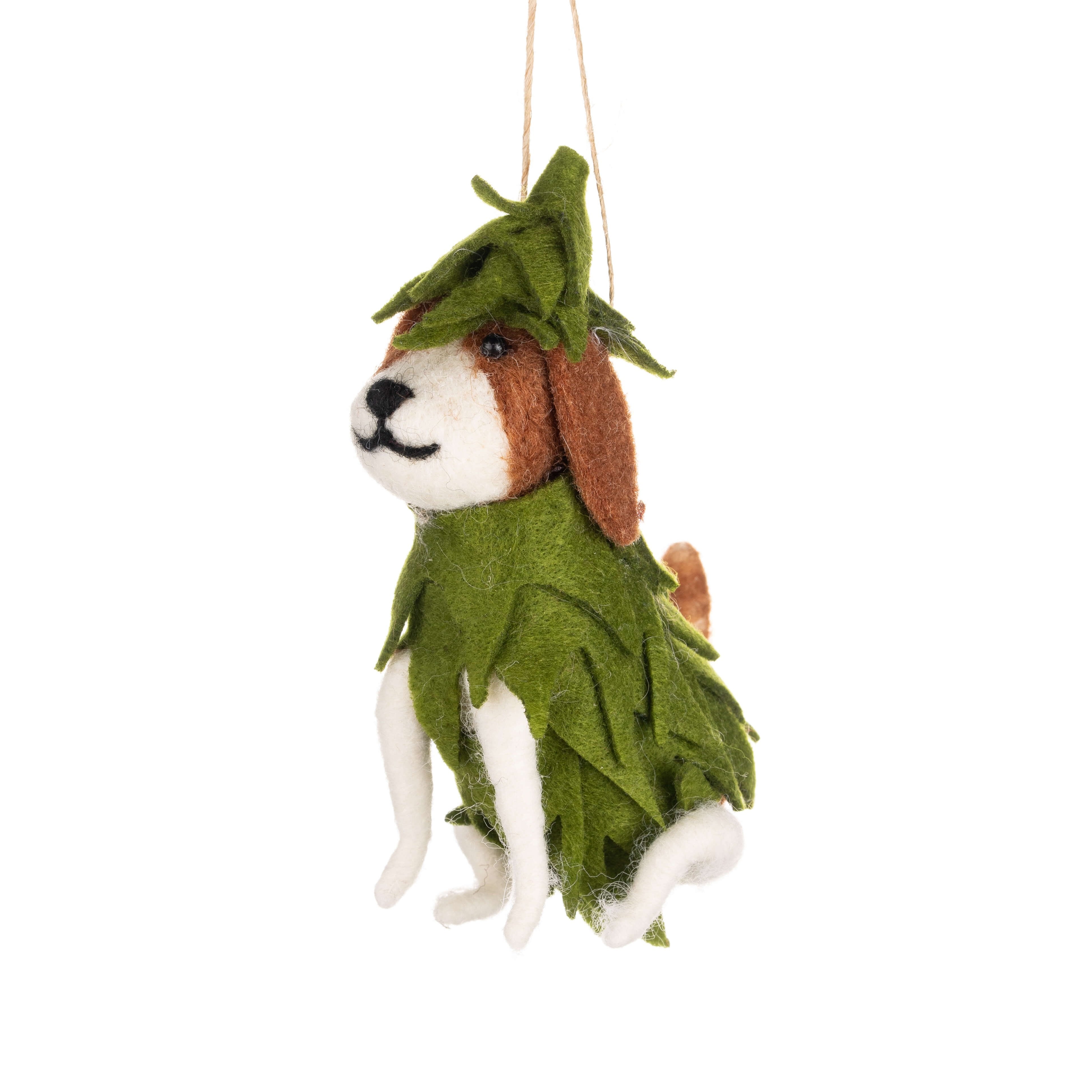 Dog Dressed as a Christmas Tree Decoration - WowCornwall