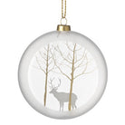 Frosted Glass Bauble Deer by Rader - WowCornwall