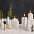 Winter Forest Set of 4 Gold Christmas Trees by Rader - WowCornwall