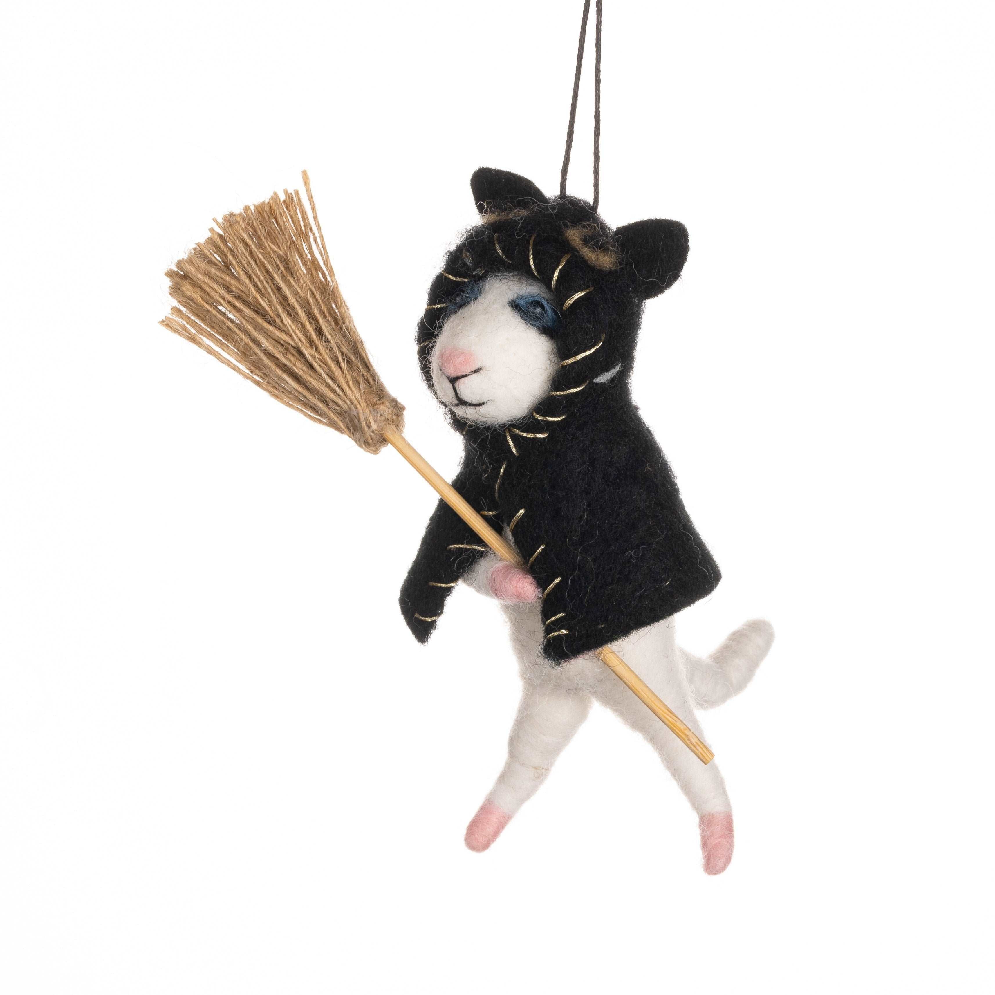 Black Cape Cat Halloween Hanging Decoration - WowCornwall