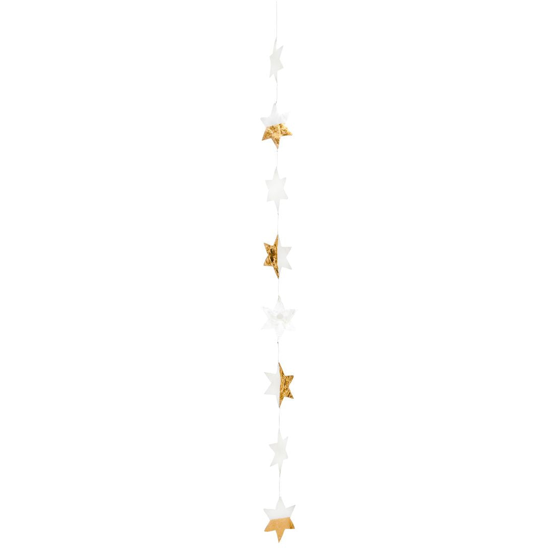 Capiz chain, large stars in Gold by Rader - WowCornwall
