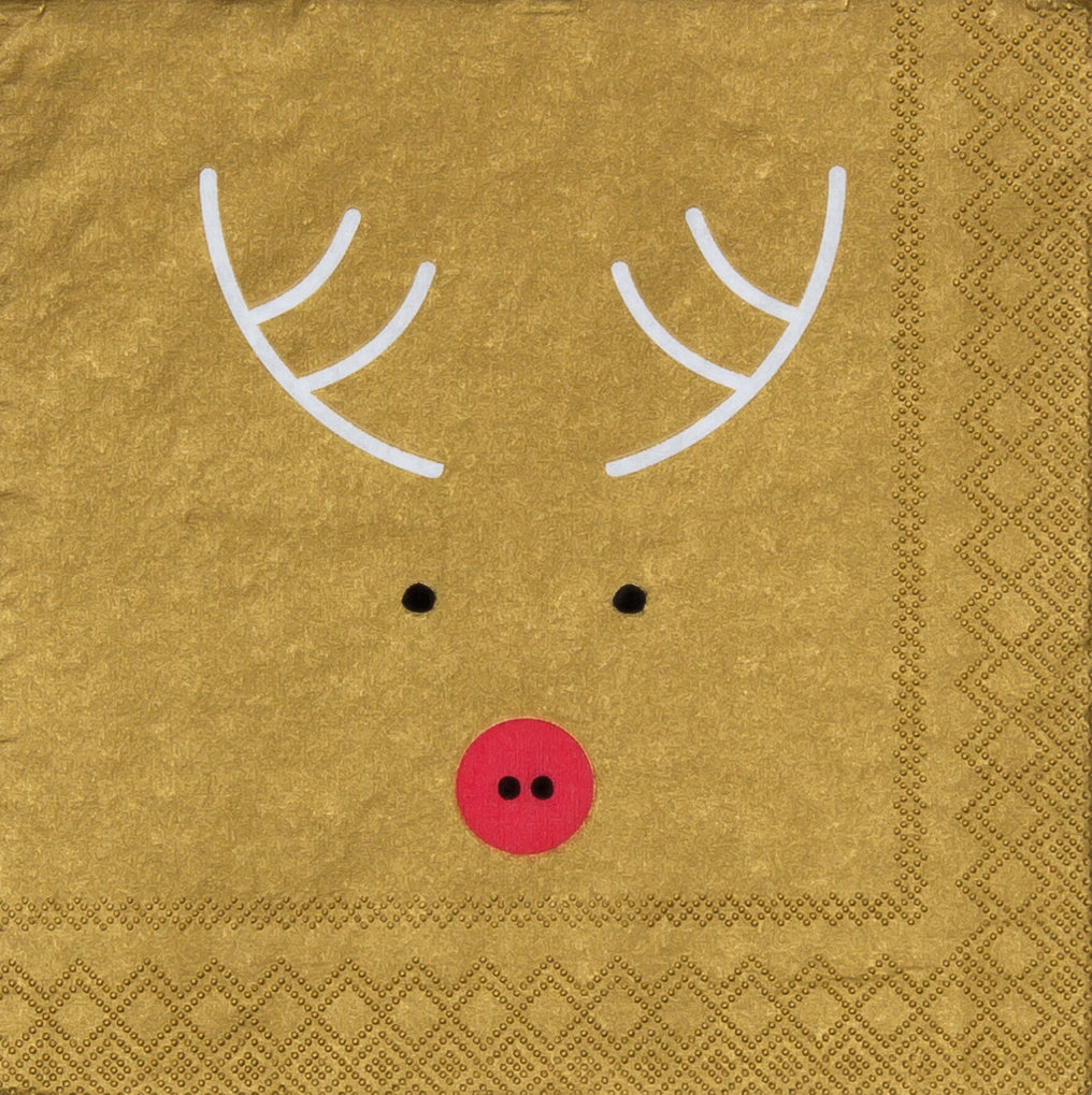 Rader Reindeer Cocktail Napkin - WowCornwall