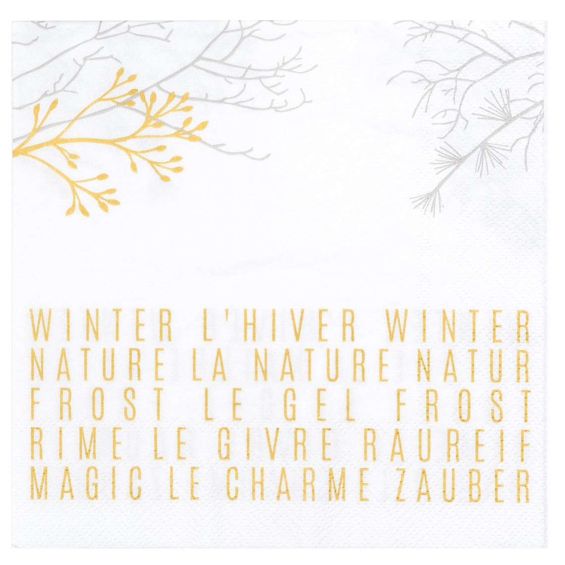 Rader Winter 3 Languages Napkin - WowCornwall