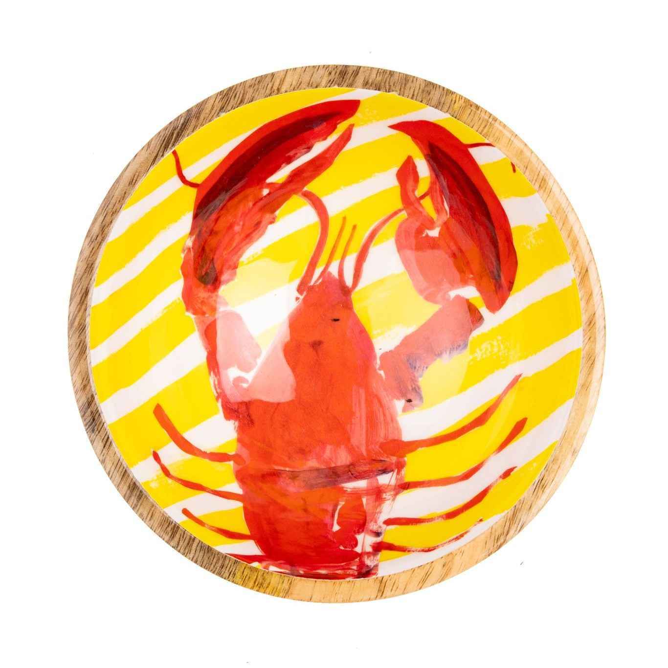 Lobster on Yellow Dip Bowl - (17cm)