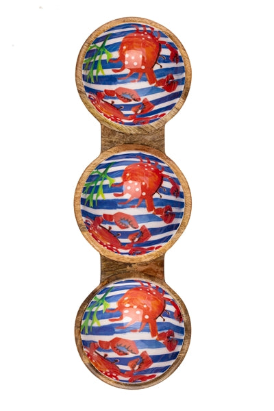 Crabs On Blue Trio Bowl - WowCornwall