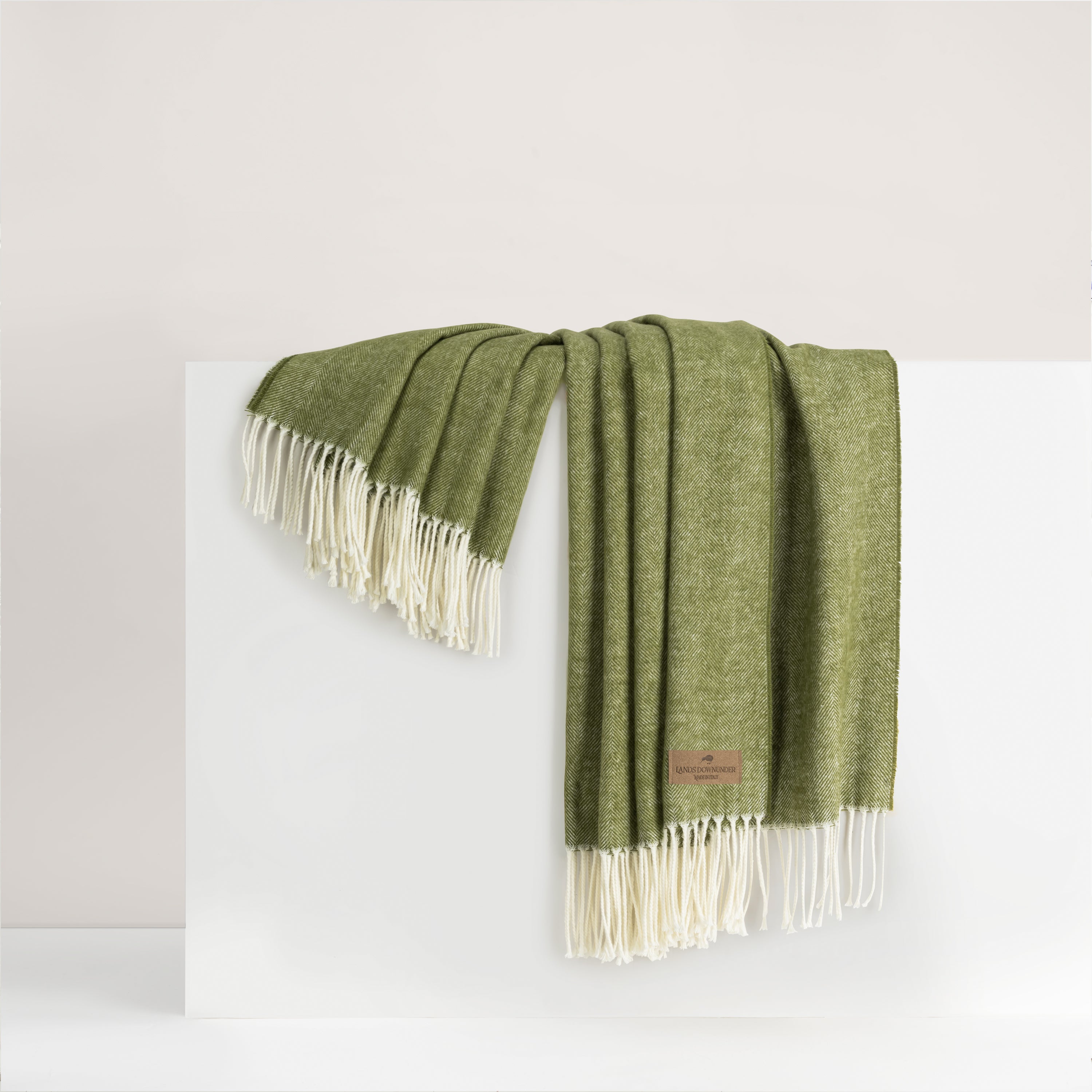 Fern Italian Herringbone Throw - WowCornwall