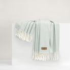 Sea Glass Italian Herringbone Throw - WowCornwall