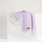 Lilac Italian Herringbone Throw - WowCornwall