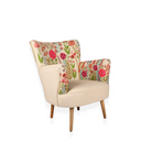 Eden Embroidered Armchair Cream Linen - WowCornwall