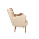 Eden Embroidered Armchair Cream Linen - WowCornwall