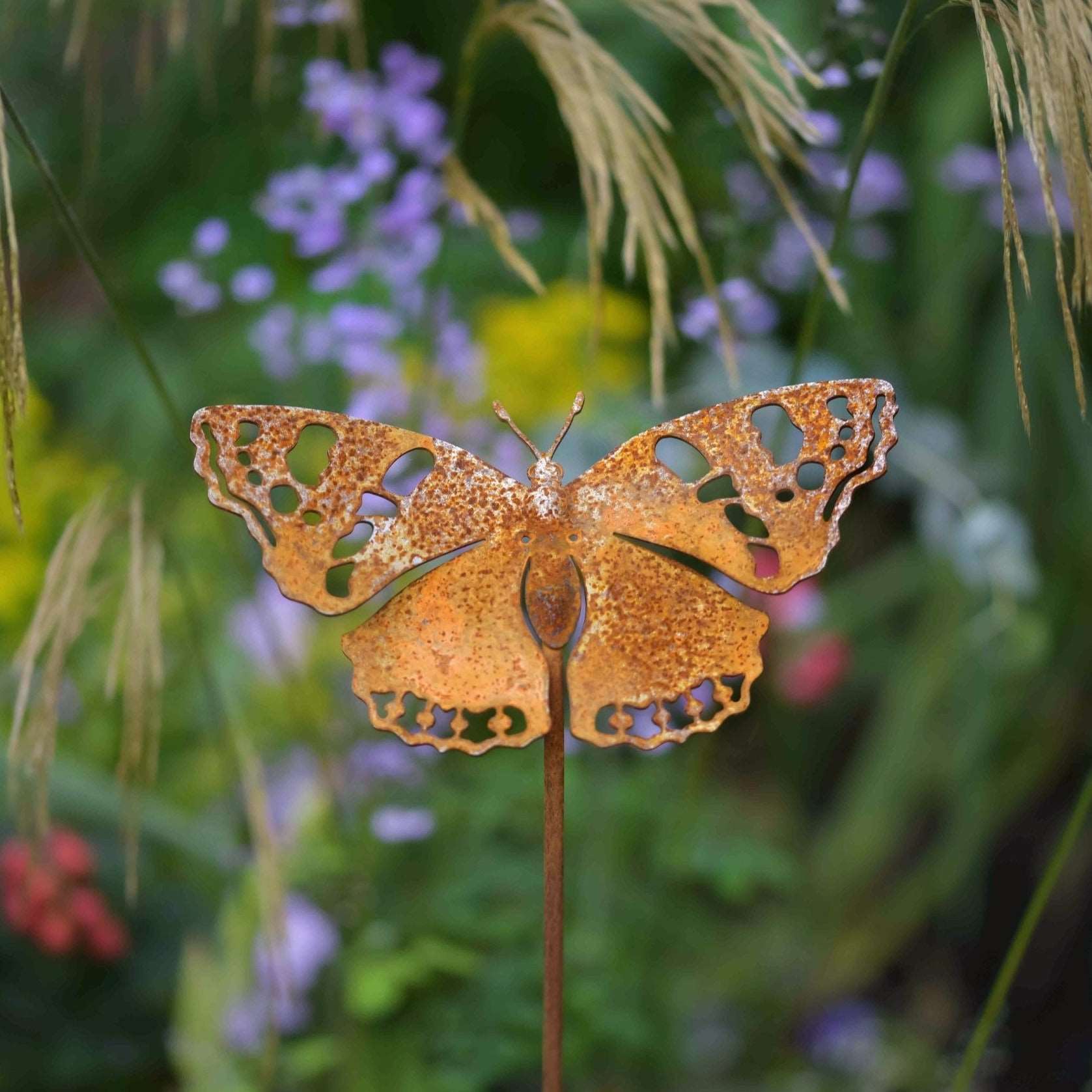 Admiral butterfly sculpture with stake - WowCornwall