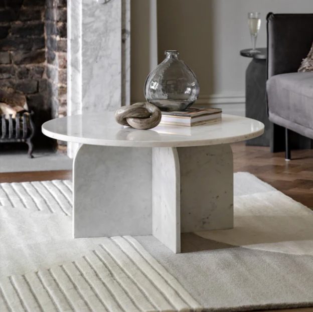 Amalfi Coffee Table, White 800x800x400mm