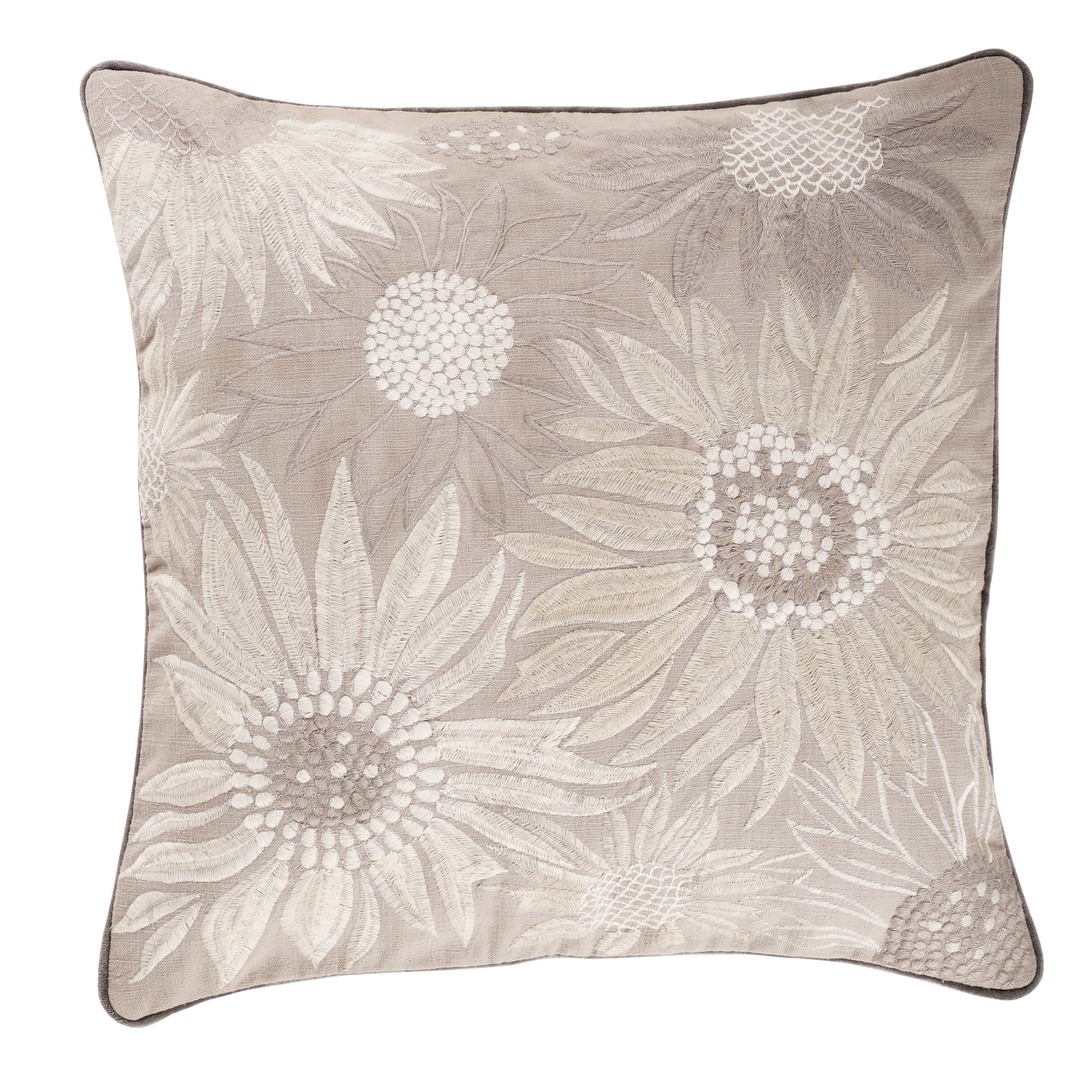 Aster Cloud Embroidered Cushion - WowCornwall