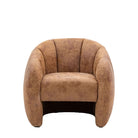 Atella Tub Chair Antique Tan Leather