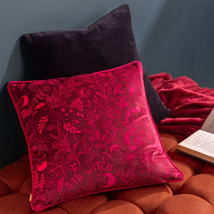 Bad Witch Vibes Halloween Cushion - WowCornwall