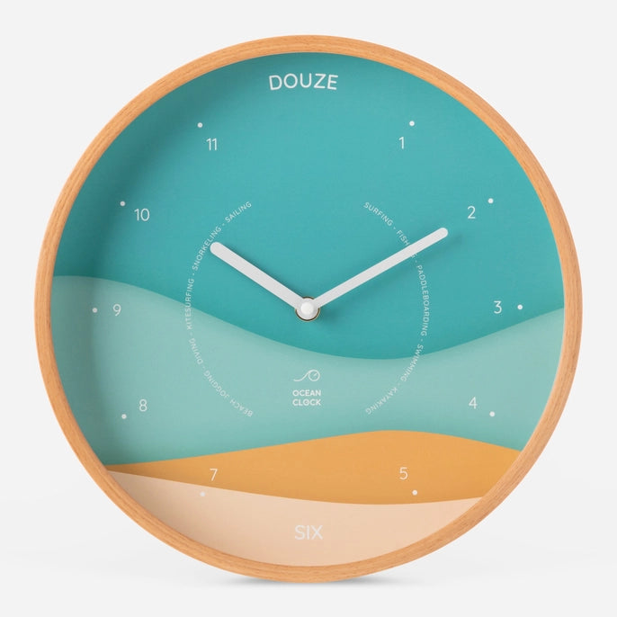 Beige and Blue Time Clock - WowCornwall