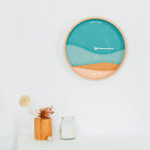 Beige and Blue Tide Clock - WowCornwall