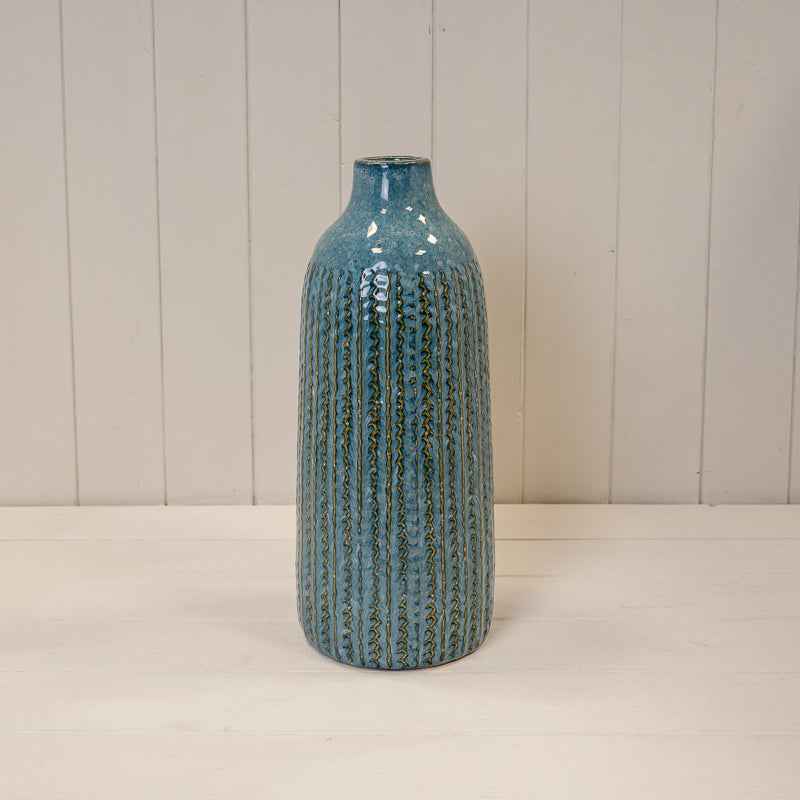 Blue Ceramic Vase – 37.5cm
