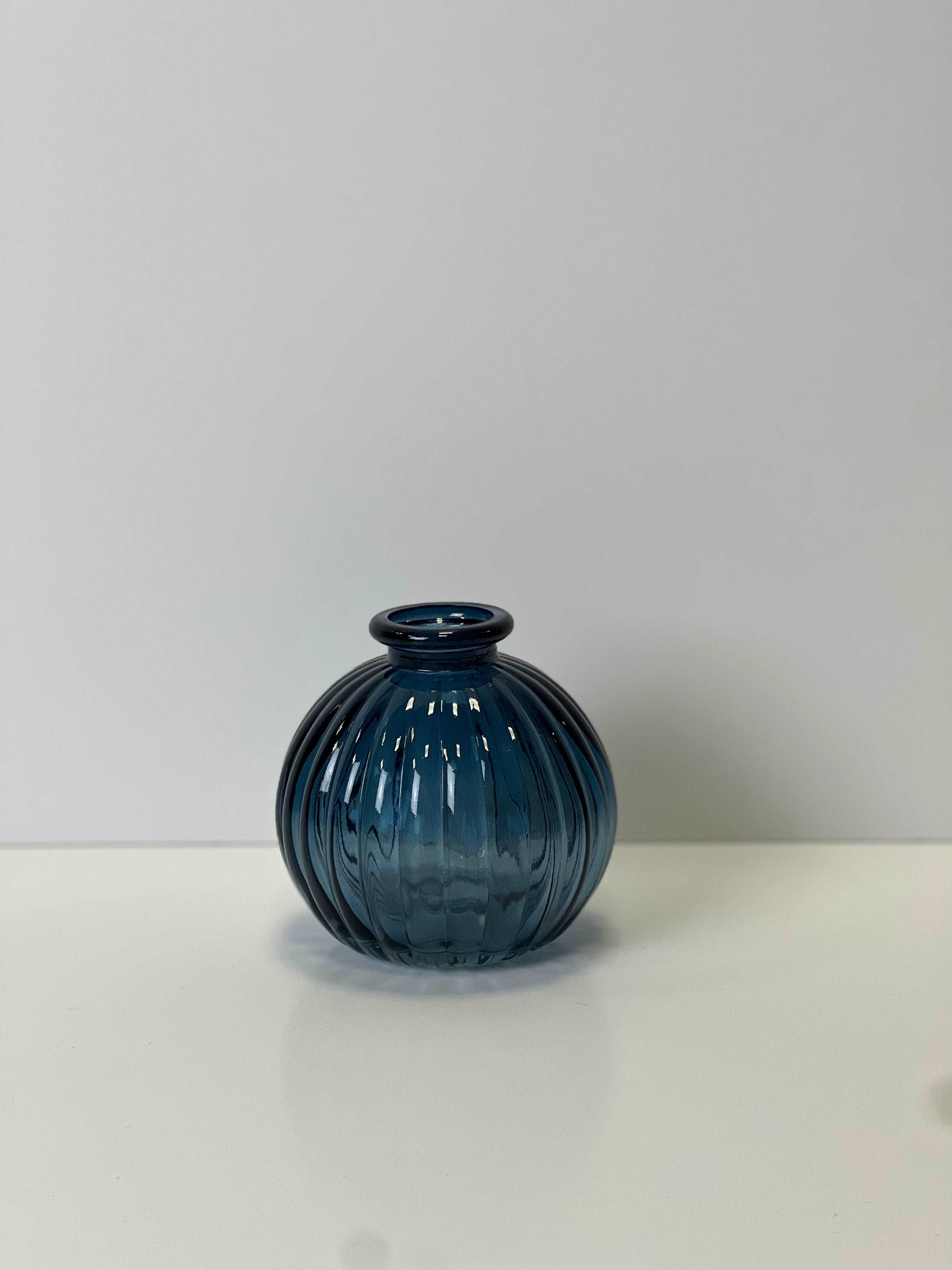 Blue Round Bottle - WowCornwall