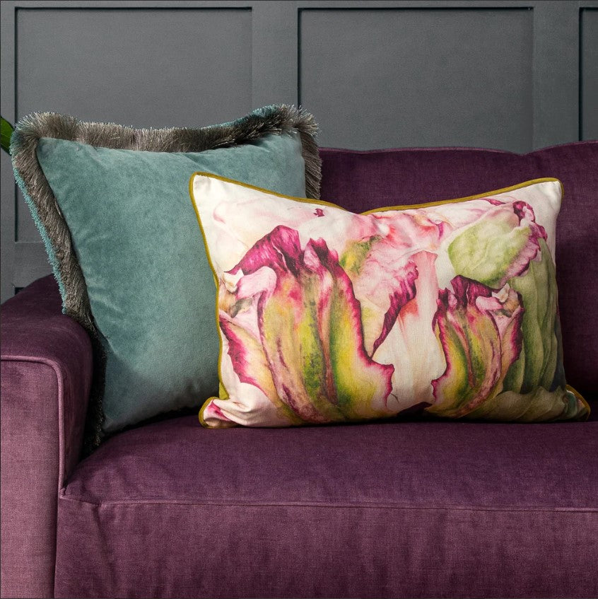 Marie Burke Bodmin Fuchsia Cushion - WowCornwall