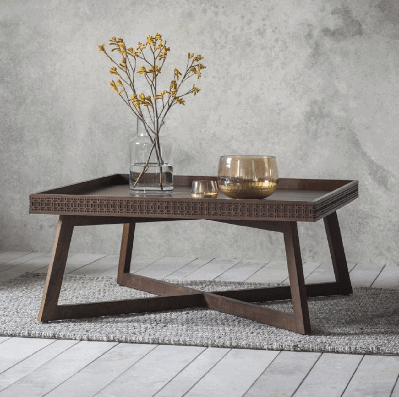 Boho Retreat Coffee Table 900x900x400mm - WowCornwall