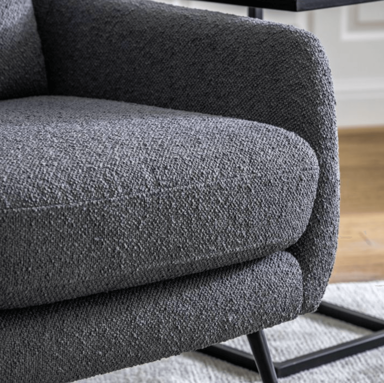 Harbour Armchair Dark Grey Linen - WowCornwall