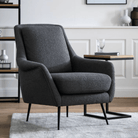 Harbour Armchair Dark Grey Linen - WowCornwall