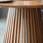 Brookland Slatted Dining Table 900x900x760mm - WowCornwall