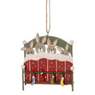 Bunnies In Bed Red Blanket Decoration by Shoeless Joe - WowCornwall