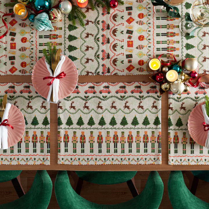 Christmas Celebration Festive Set of 4 Placemats Multicolour - WowCornwall