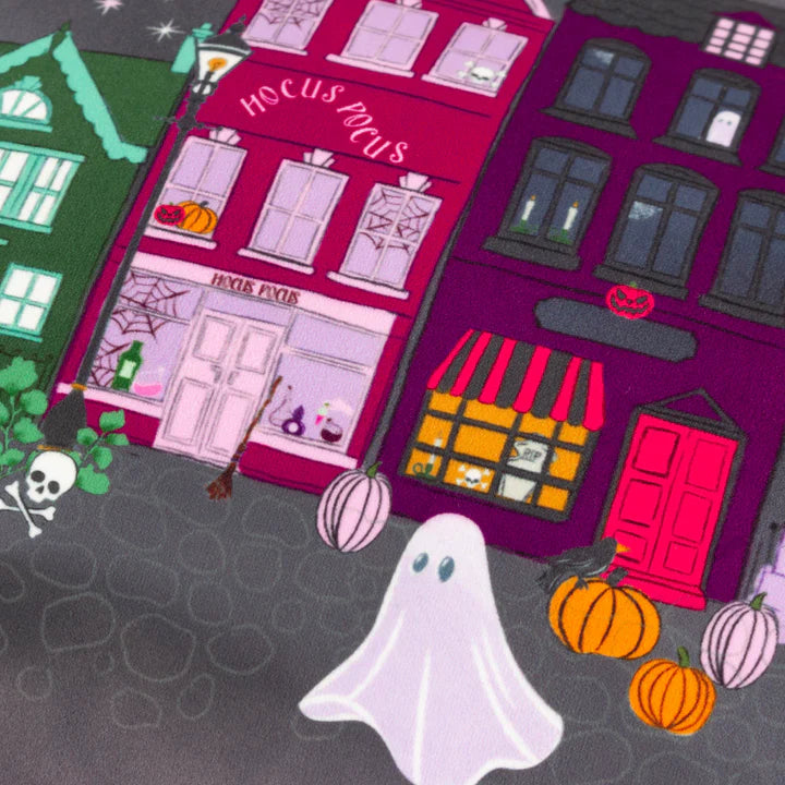 Creepy Town Piped Velvet Halloween Cushion - WowCornwall