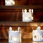 Candle Holder Angel, Ø10cm Off-White