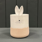 Ceramic White Rabbit Pot (10.5cm) - WowCornwall