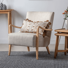 Chedworth Armchair Natural Linen 660x750x800mm - WowCornwall