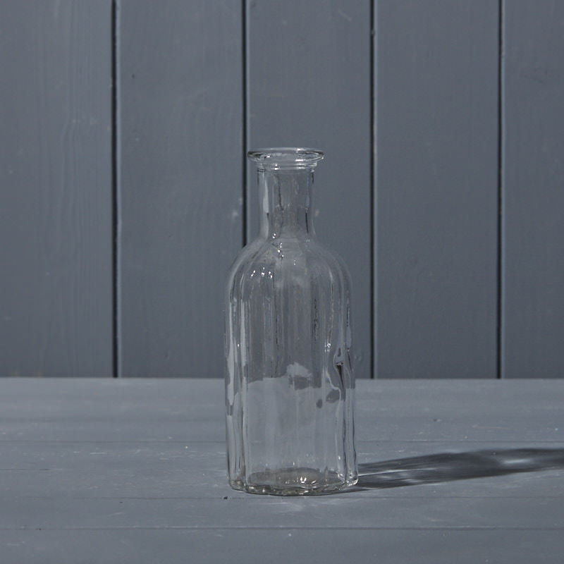 Clear Glass Bottle (19cm) - WowCornwall