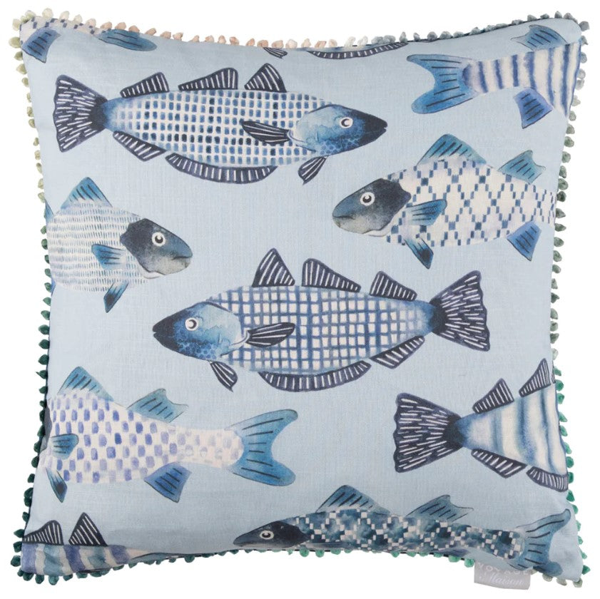 Cove Cushion Cobalt Cover - WowCornwall