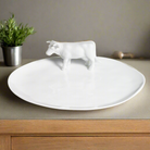 White porcelain Cheese platter - WowCornwall