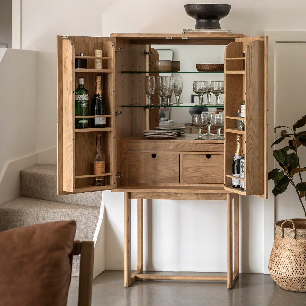 Craft Cocktail Cabinet Natural