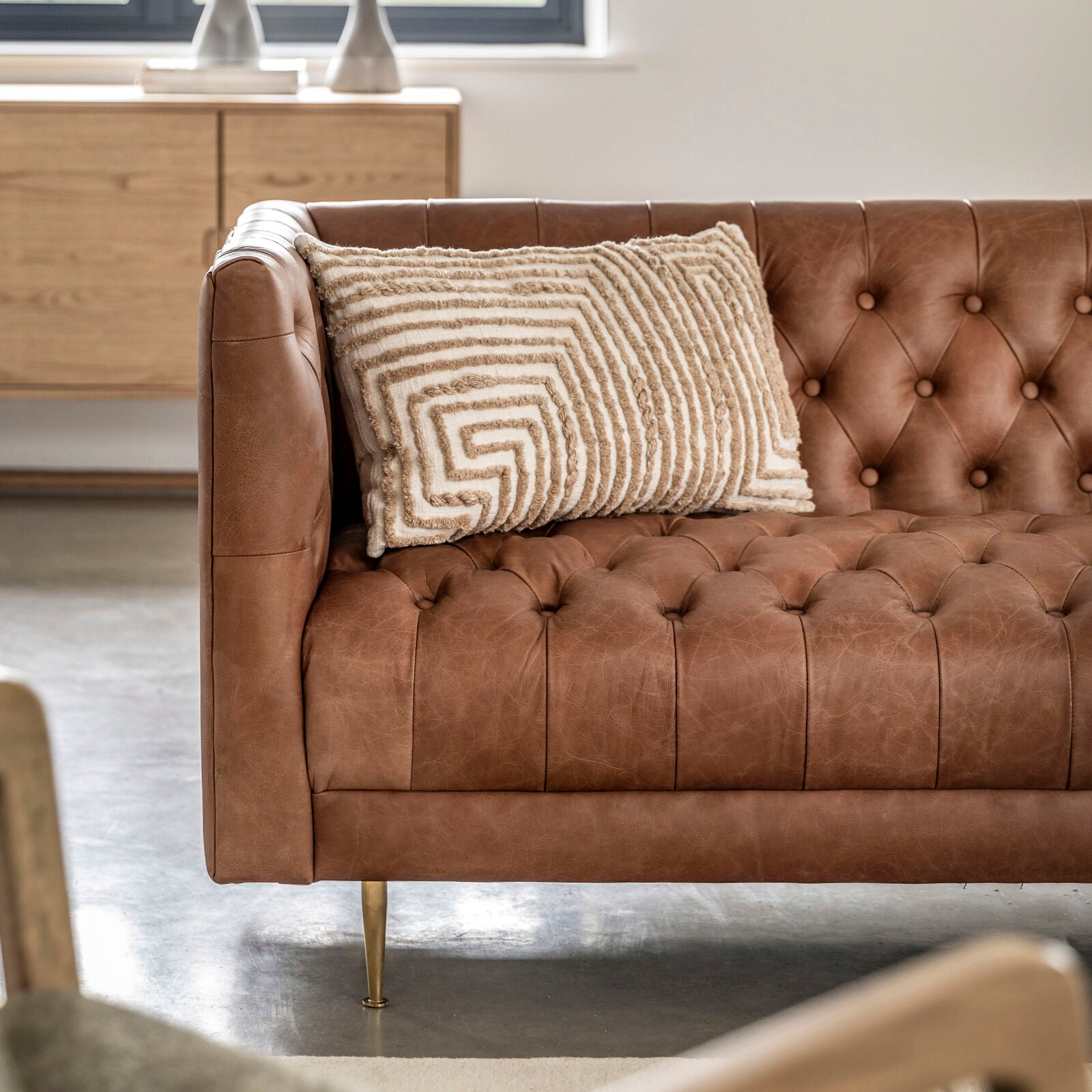 Dalton Sofa Antique Brown Leather