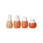 Porcelain Mini Pastel Vase Set of 4pcs, Earthtones - WowCornwall