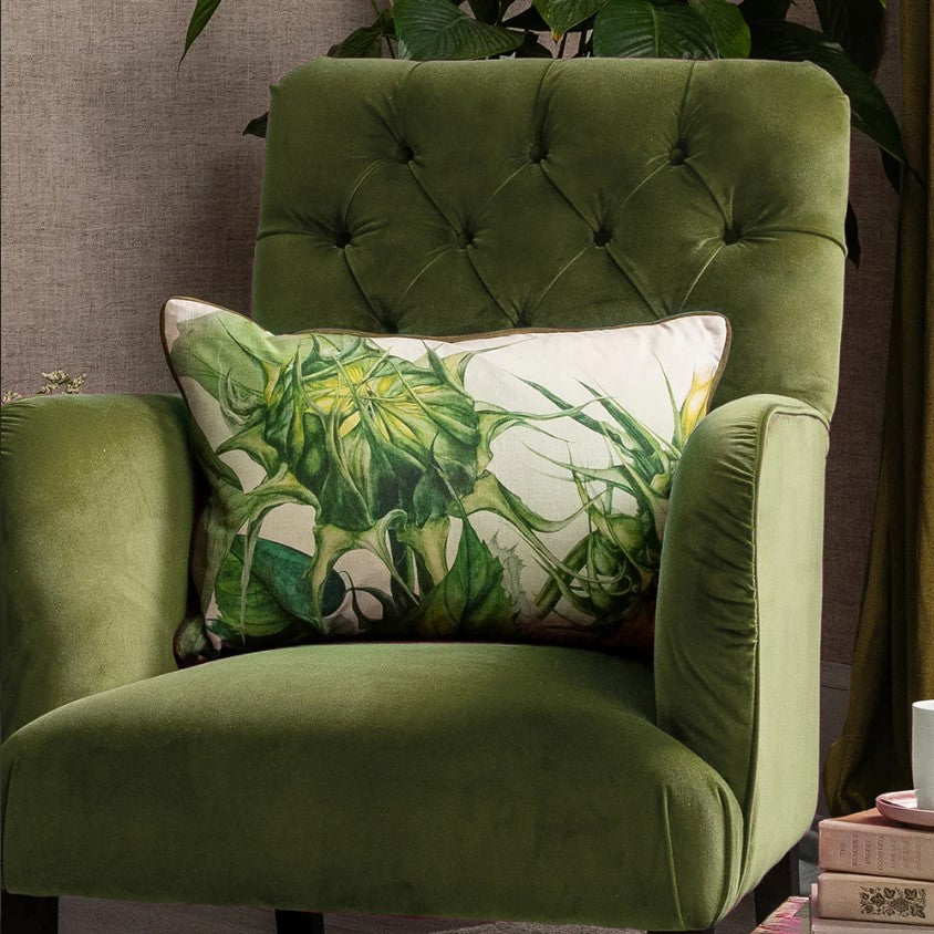 Marie Burke Easton Cushion in Fern - WowCornwall