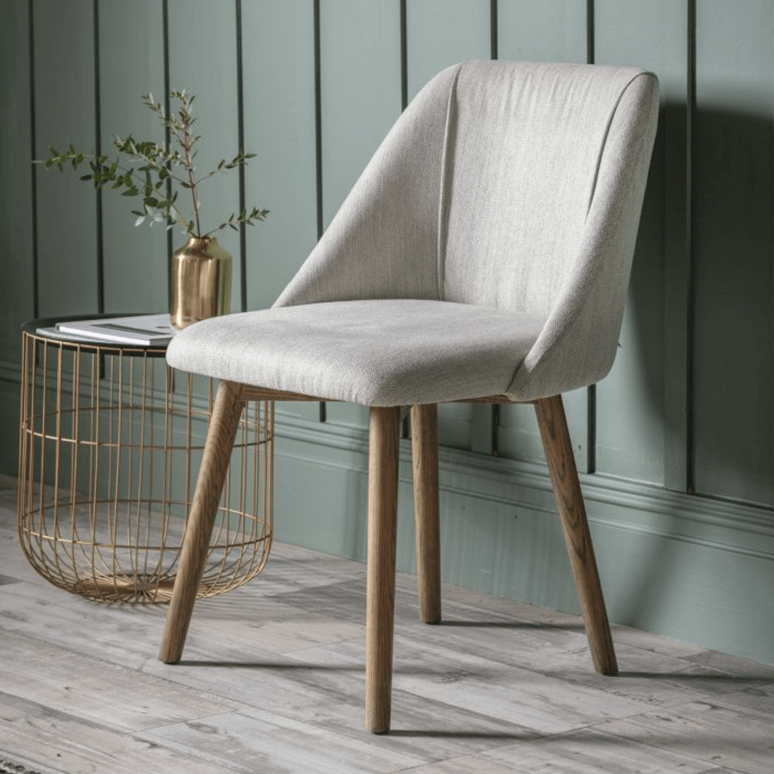 Elliot Dining Chair Neutral (2pk) 570x610x840mm - WowCornwall