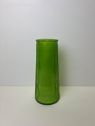 Emerald Green Tall Ribbed Vase (22.5cm) - WowCornwall